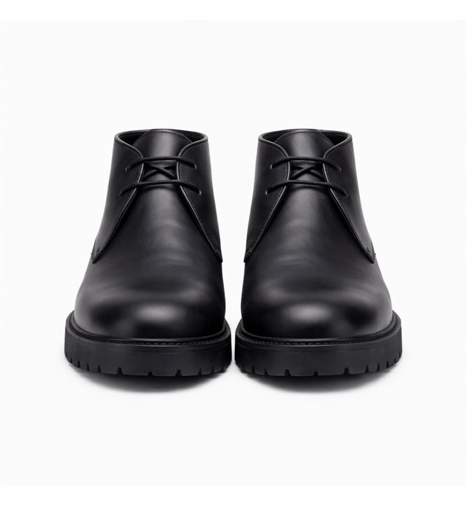 Bottes en cuir noir