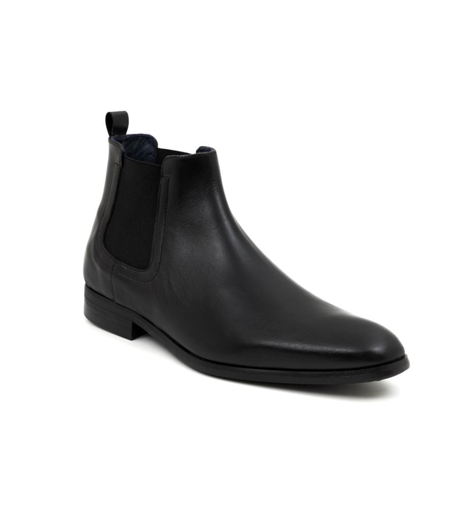 Bottes chelsea en cuir noir