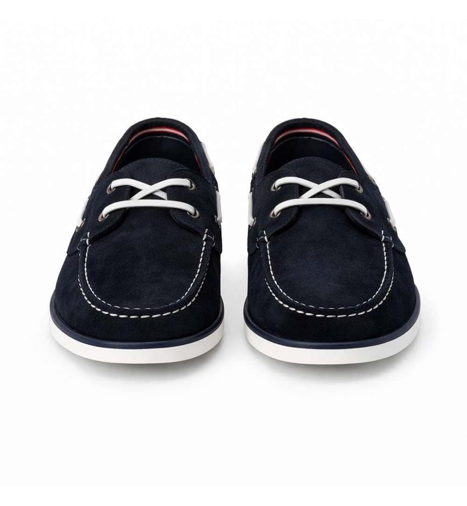 Bootsschuhe aus Wildleder - Blau