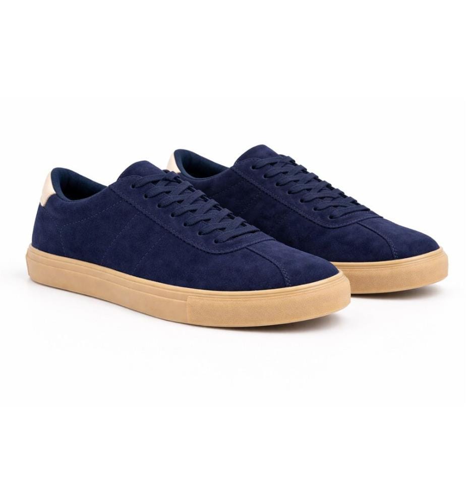 Baskets en daim - Bleu