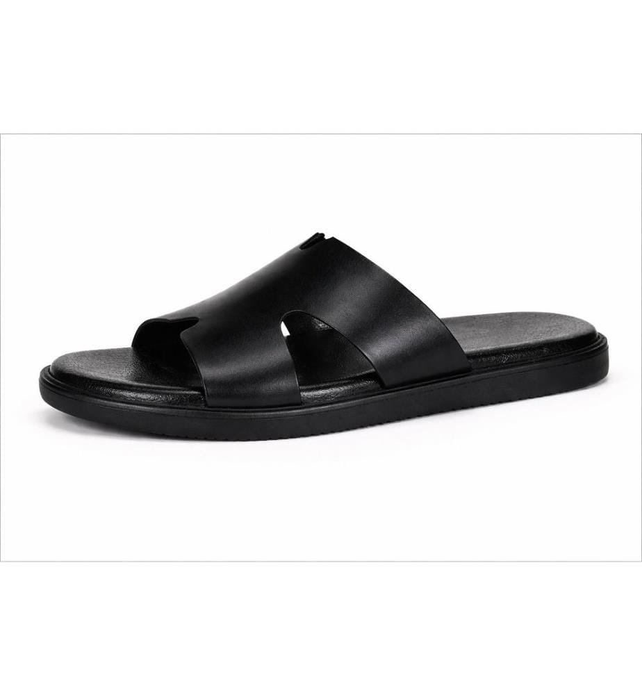 Sandales femme en cuir - Noir