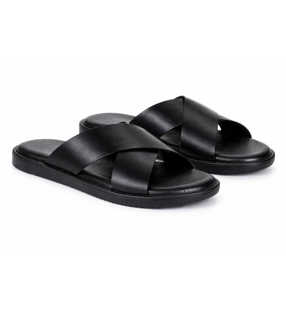 Sandales femme en cuir - Noir