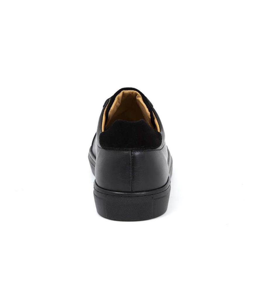 Leder-Sneakers - Schwarz