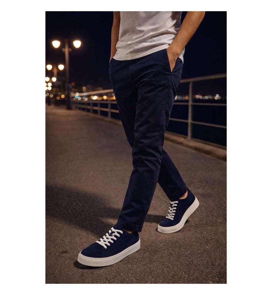 Baskets en daim - Bleu