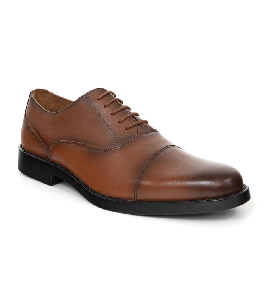 Hellbrauner Leder-Oxford