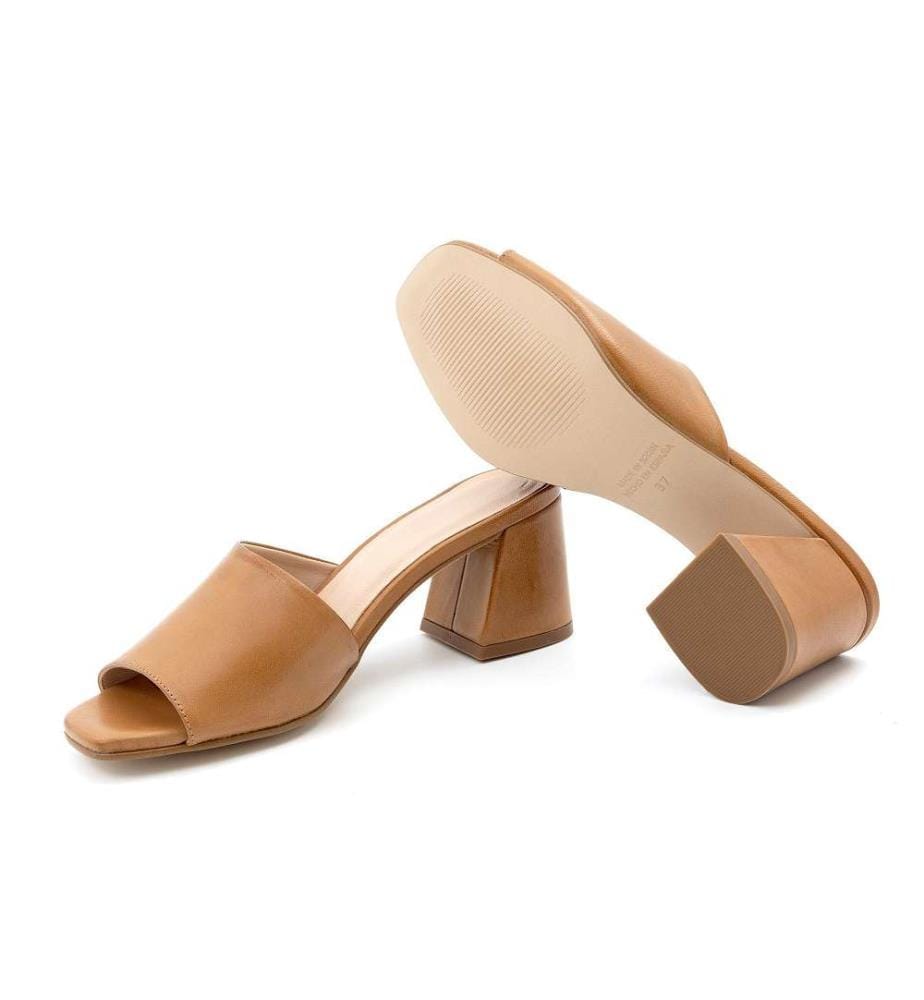Mules en Cuir Aclauman - Brun Clair