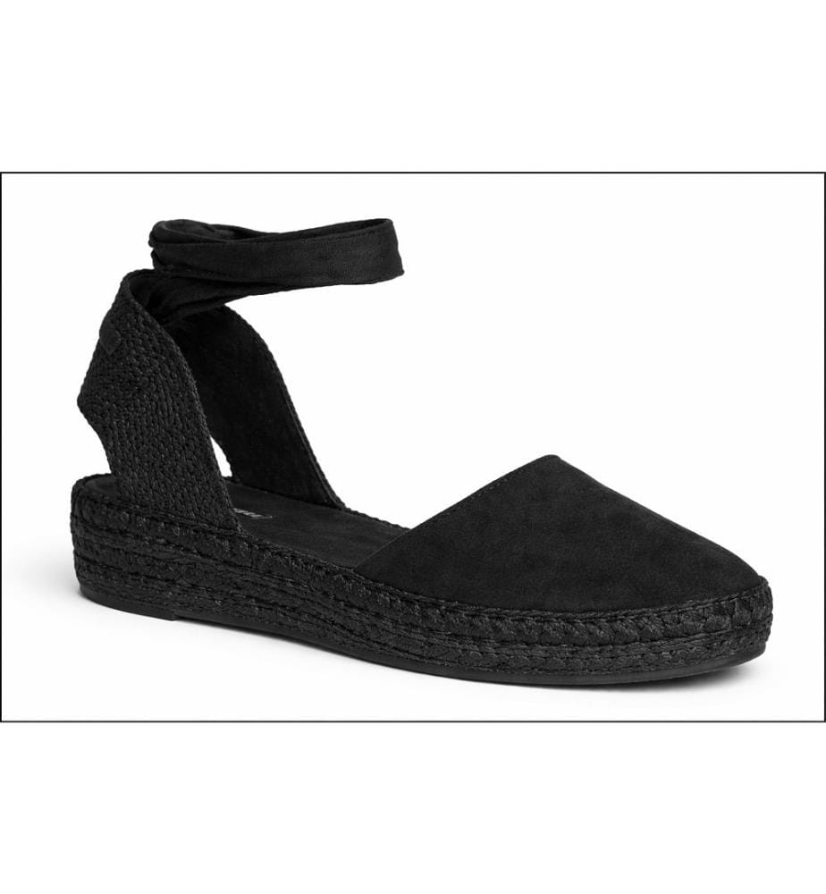 Espadrilles femme unies - Noir