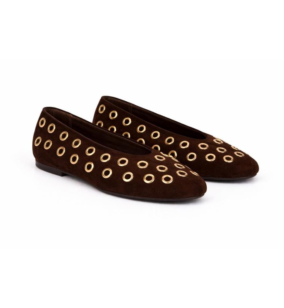 Wildlederballerinas - Braun