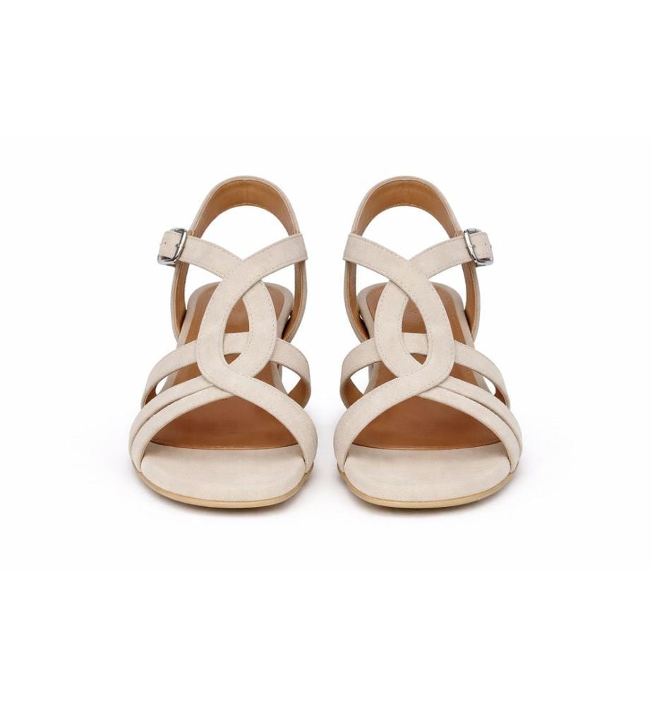 Sandales femme en daim - Beige