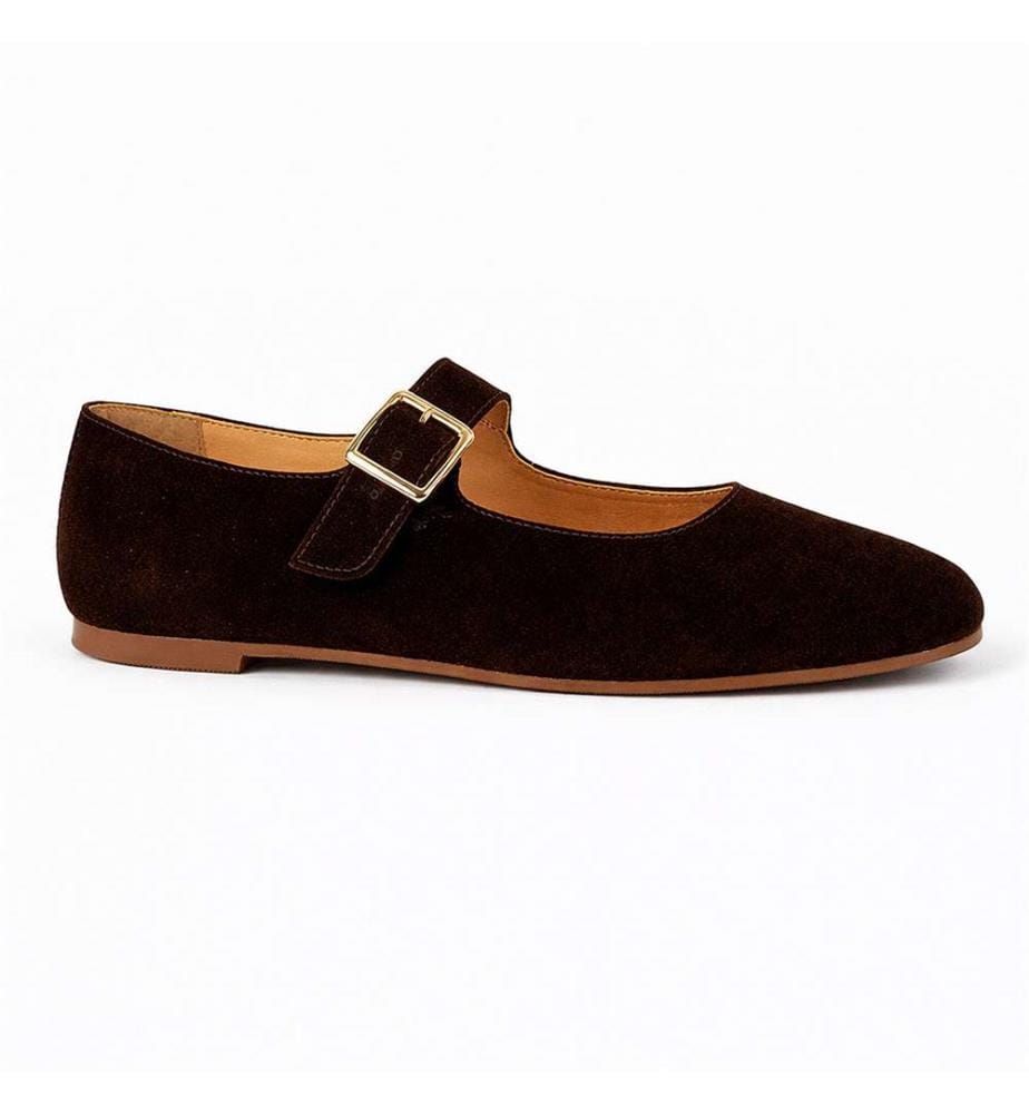 Lederballerinas - Braun