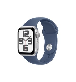 APPLE - Watch SE 2024 40 mm GPS Silver Denim Sport Band M/L