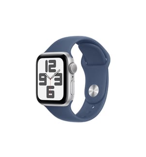 APPLE - Watch SE 2024 44 mm GPS Silver Denim Sport Band S/M