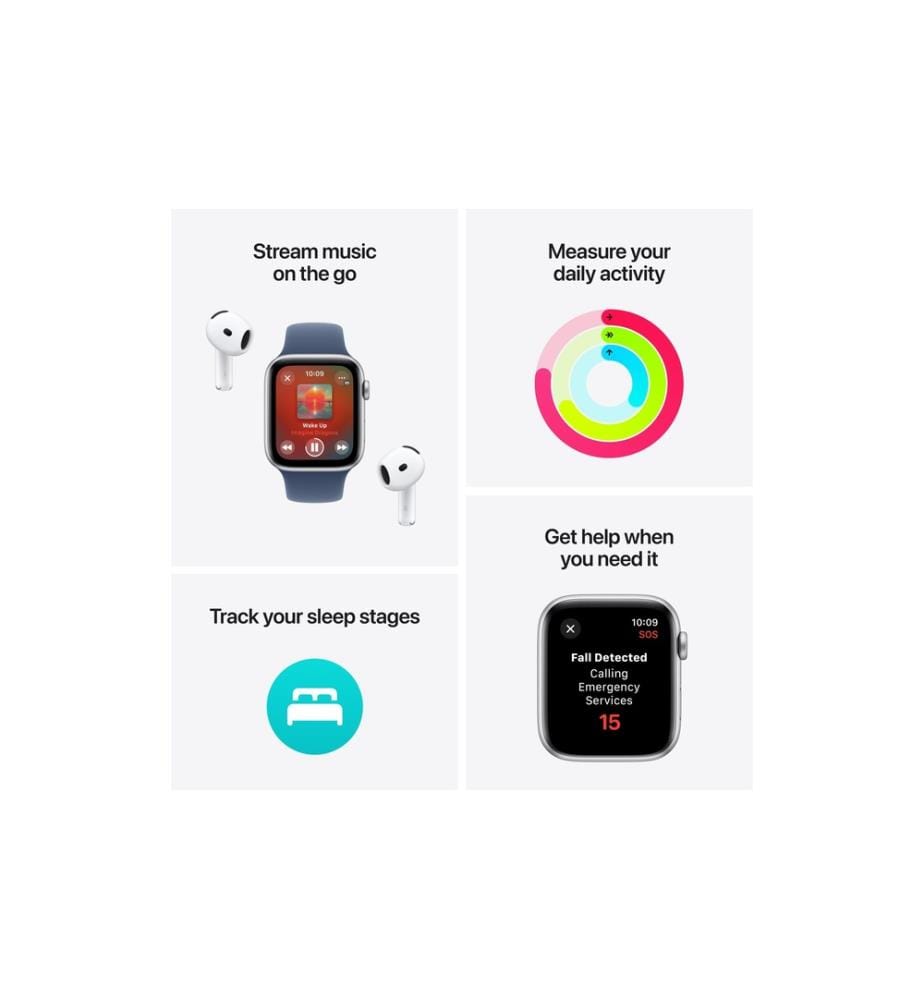APPLE - Watch SE 2024 44 mm LTE Starlight Sport Band M/L