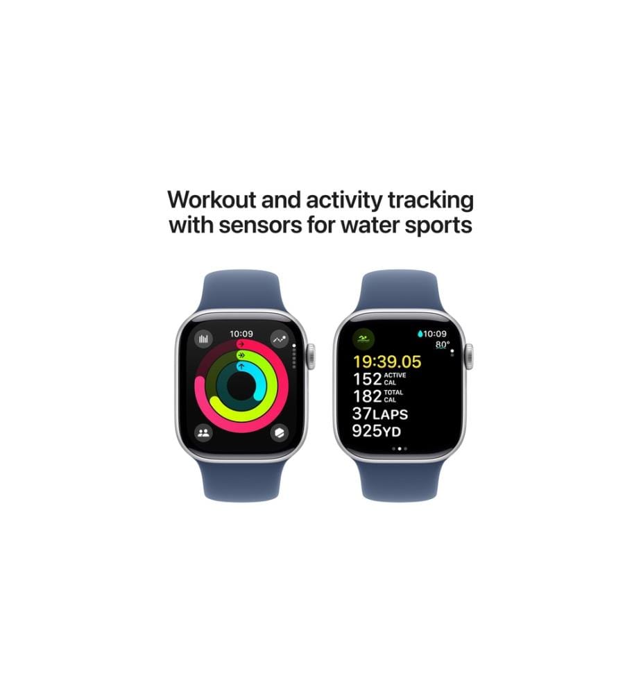 APPLE - Watch Series 10 42 mm Alu Silber Sport Denim M/L