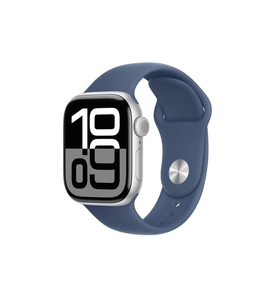 APPLE - Watch Series 10 42 mm LTE Alu Silver Sport Denim M/L