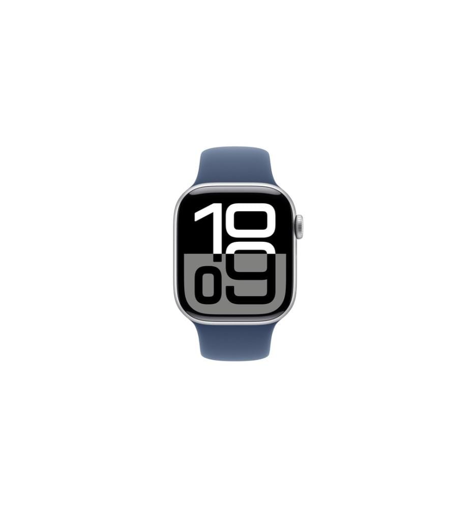 APPLE - Watch Series 10 42 mm LTE Alu Silver Sport Denim M/L