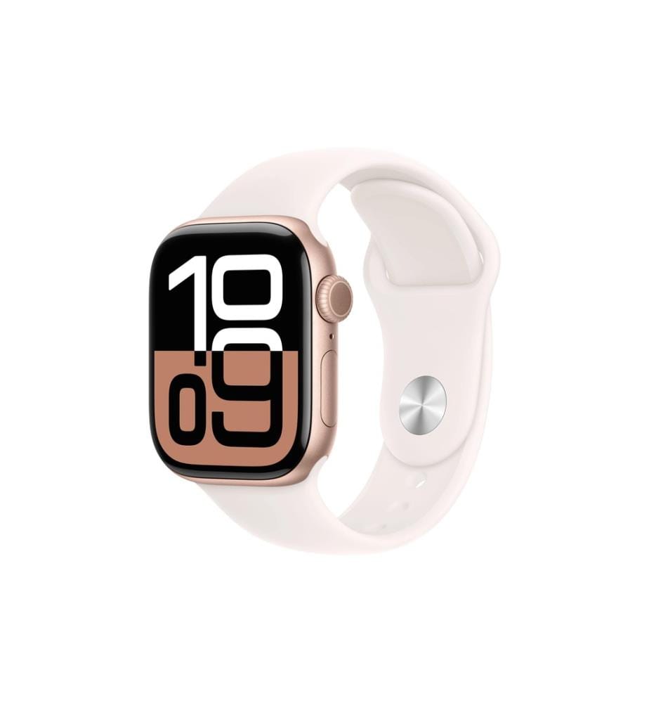APPLE - Watch Series 10 42 mm LTE Alu Rose Gold Sport Blanc M/L