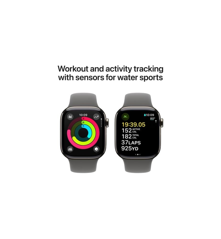 APPLE - Watch Series 10 42 mm LTE Titanium Stone Grey Sport M/L
