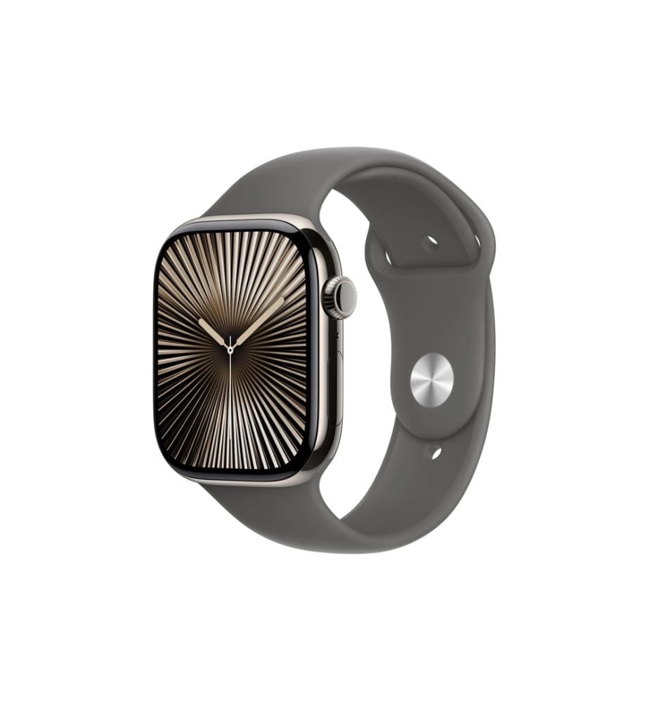APPLE - Watch Series 10 46 mm LTE Natural Titanium Sport Grau S/M