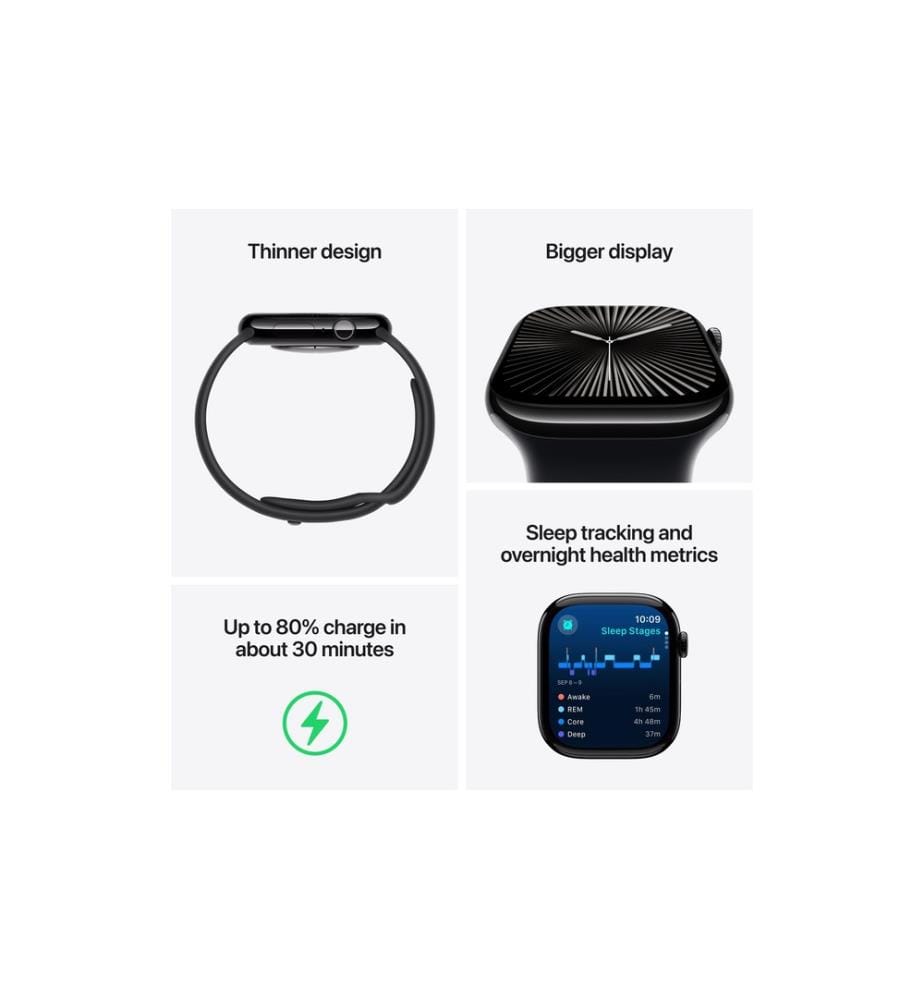 APPLE - Watch Series 10 46 mm LTE Natural Titanium Loop Milanese M/L