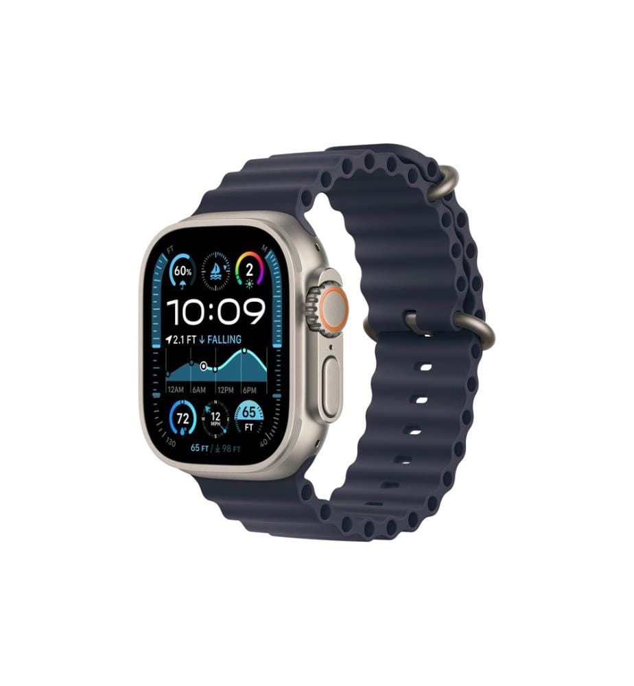 APPLE - Watch Ultra 2 Natural Titanium Ocean Band Navy