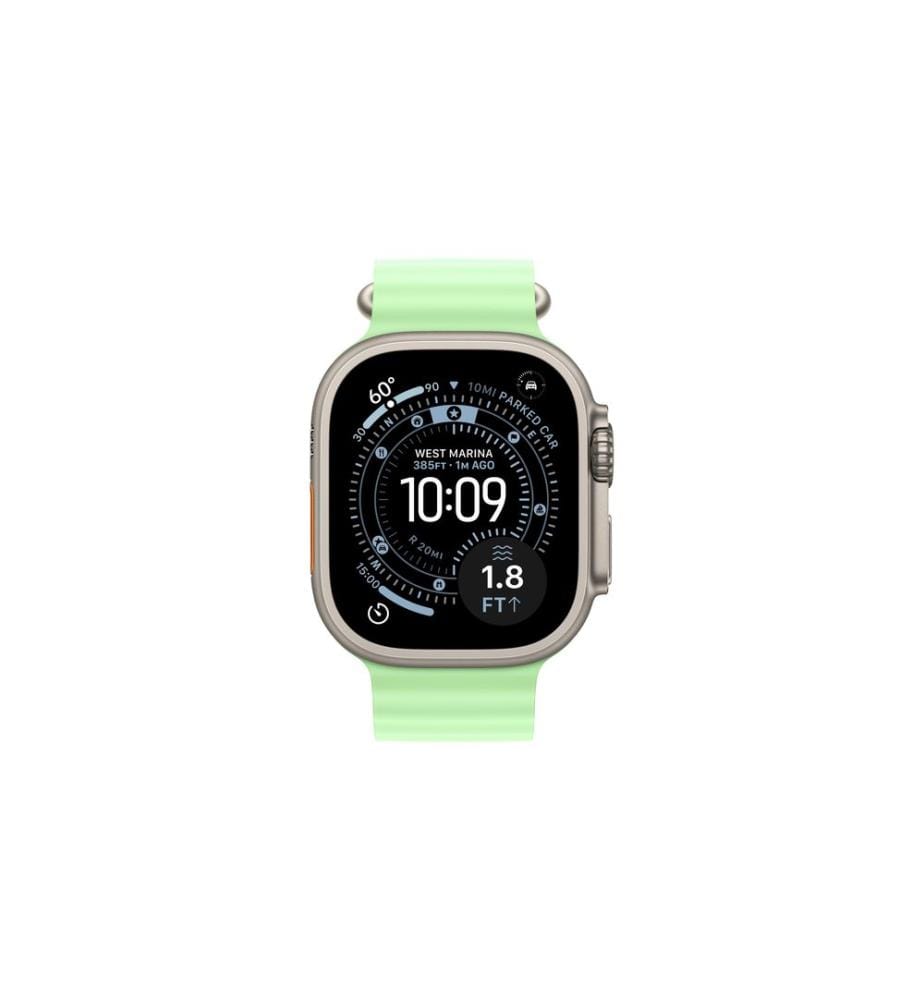 APPLE - Ocean Band 49 mm Neon Green Natural Titanium