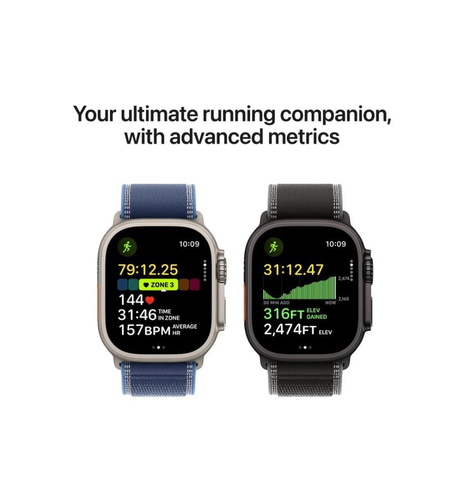 Apple Watch Ultra 3 Natural Titanium Blue/Bright Trail Loop M/L
