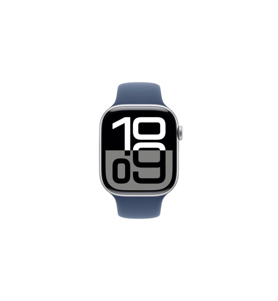 Apple Watch Series 10 46 mm GPS Alu Silber Sport Denim M/L