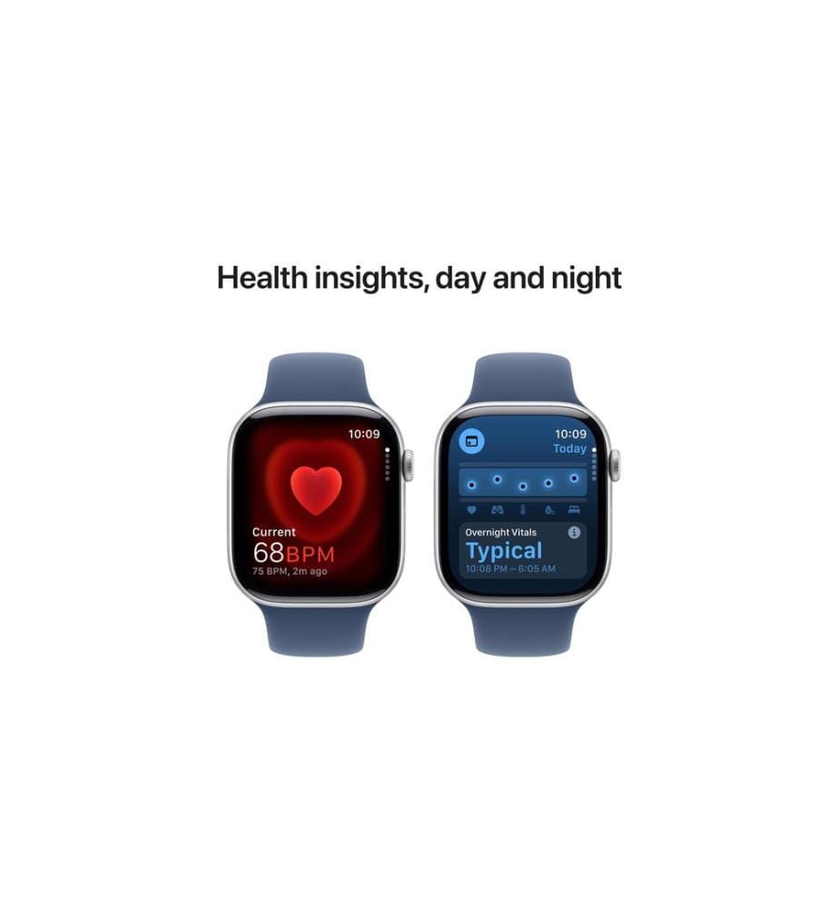 Apple Watch Series 10 46 mm GPS Alu Silber Sport Denim M/L