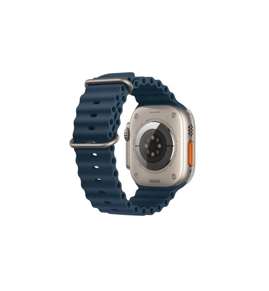 Apple Watch Ultra 2 Natural Titanium Ocean Band Blau