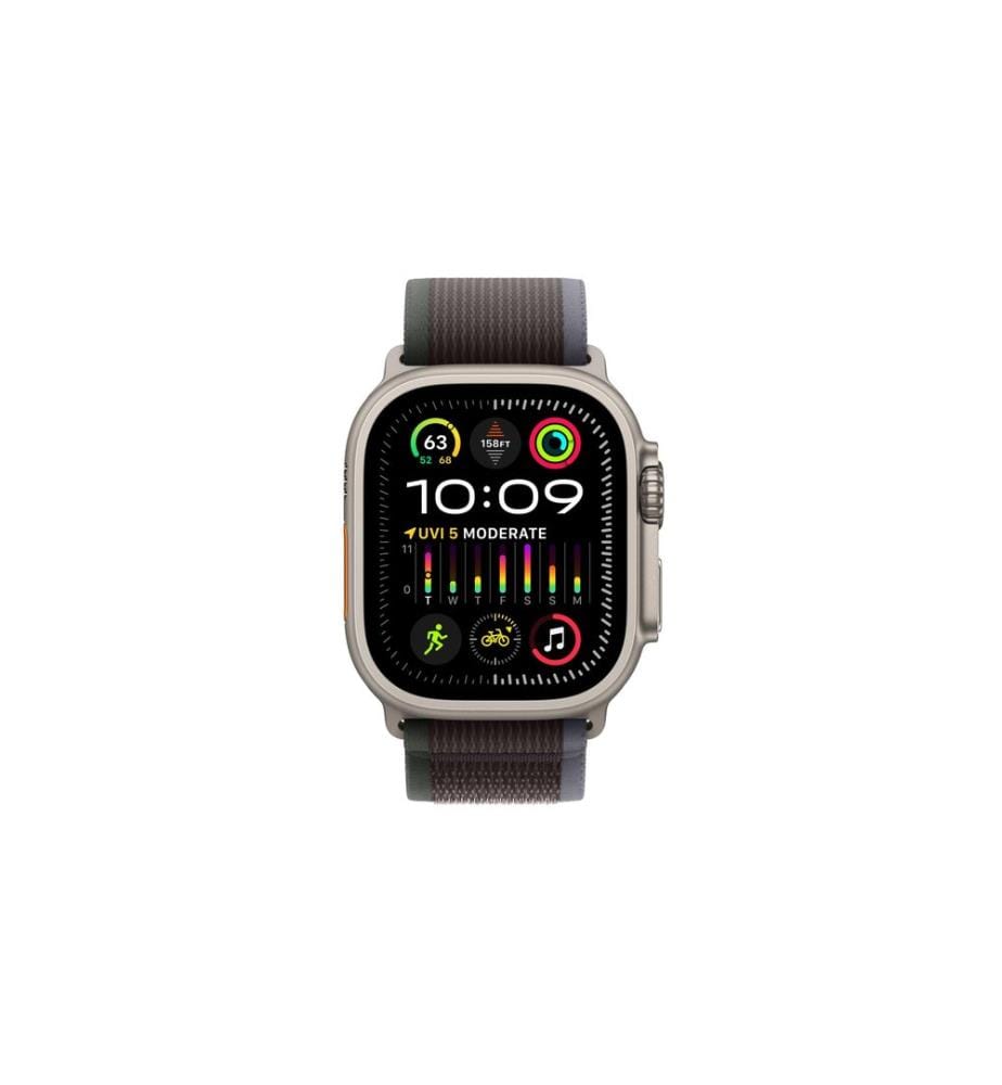 Apple Watch Ultra 2 Natural Titanium Trail Loop Blau/Schwarz M/L