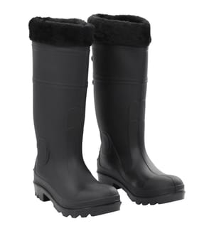 Gummistiefel mit Herausnehmbarem Innenfutter Schwarz Gr. 39 PVC