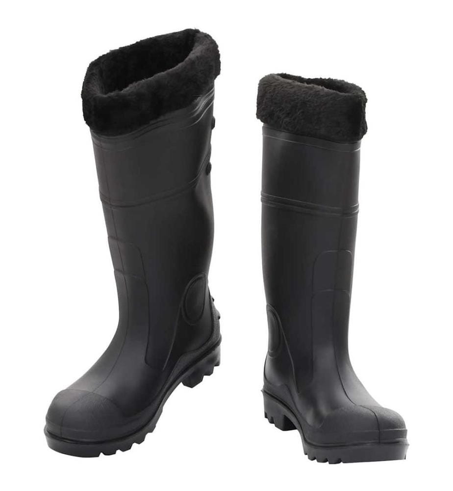 Gummistiefel mit Herausnehmbarem Innenfutter Schwarz Gr. 39 PVC