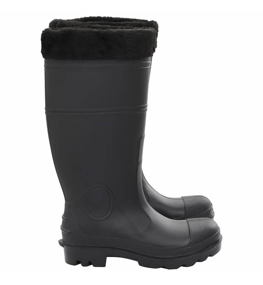 Gummistiefel mit Herausnehmbarem Innenfutter Schwarz Gr. 39 PVC