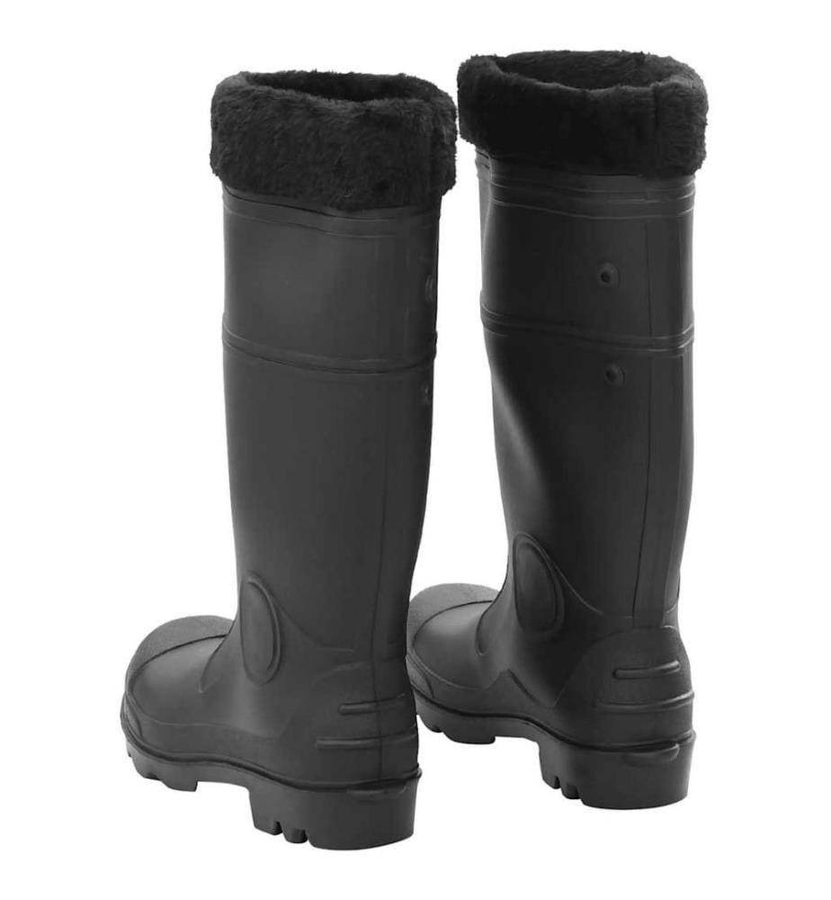 Gummistiefel mit Herausnehmbarem Innenfutter Schwarz Gr. 39 PVC