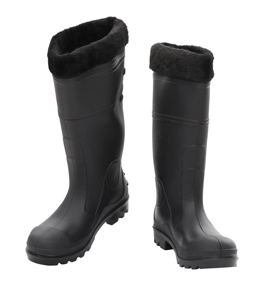 Gummistiefel mit Herausnehmbarem Innenfutter Schwarz Gr. 40 PVC