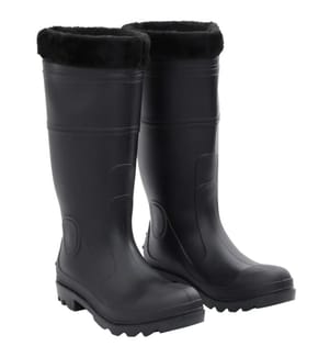 Gummistiefel mit Herausnehmbarem Innenfutter Schwarz Gr. 41 PVC