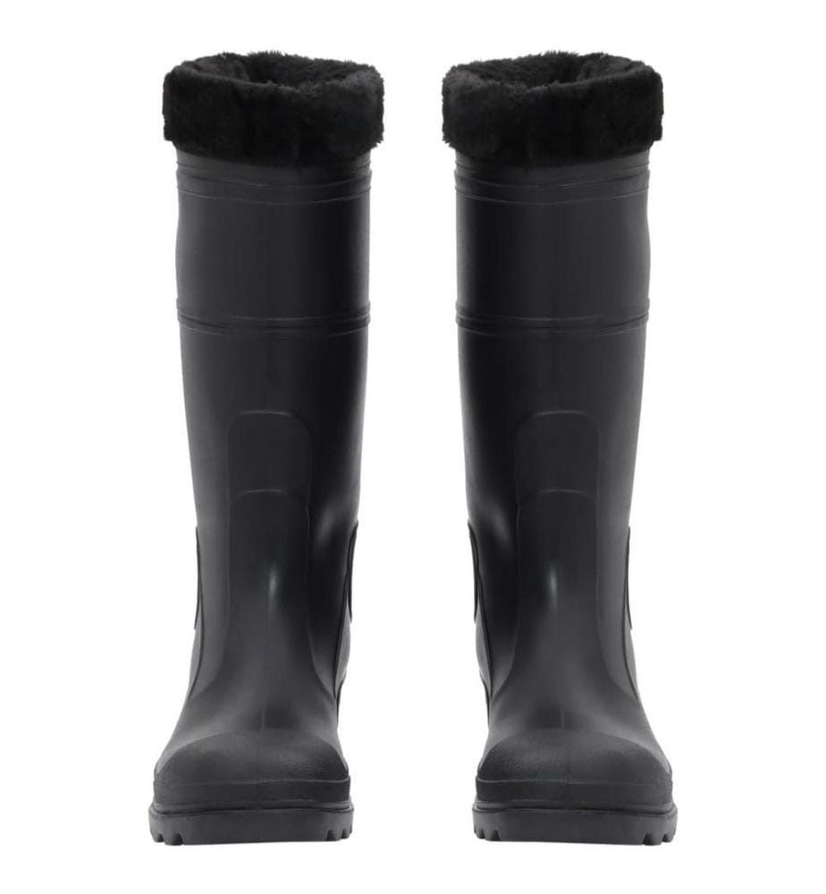 Gummistiefel mit Herausnehmbarem Innenfutter Schwarz Gr. 41 PVC