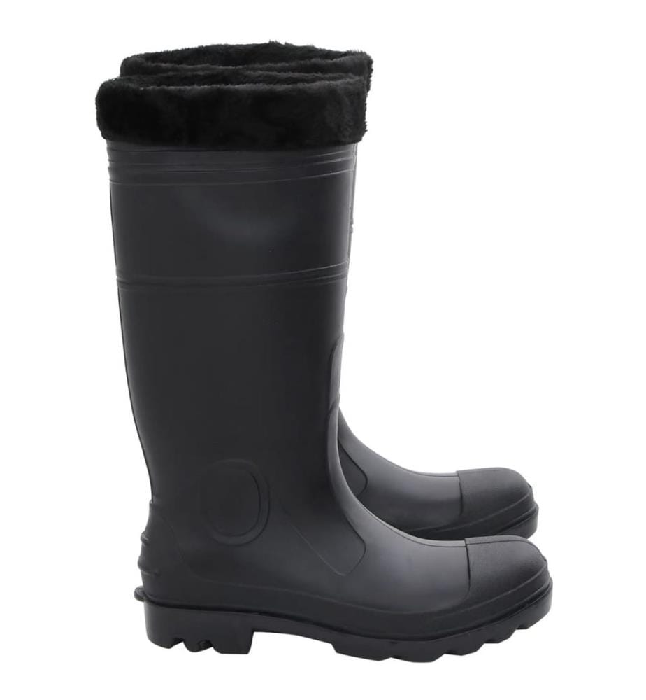 Gummistiefel mit Herausnehmbarem Innenfutter Schwarz Gr. 41 PVC