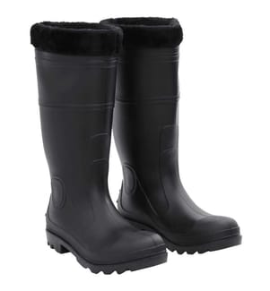 Gummistiefel mit Herausnehmbarem Innenfutter Schwarz Gr. 43 PVC