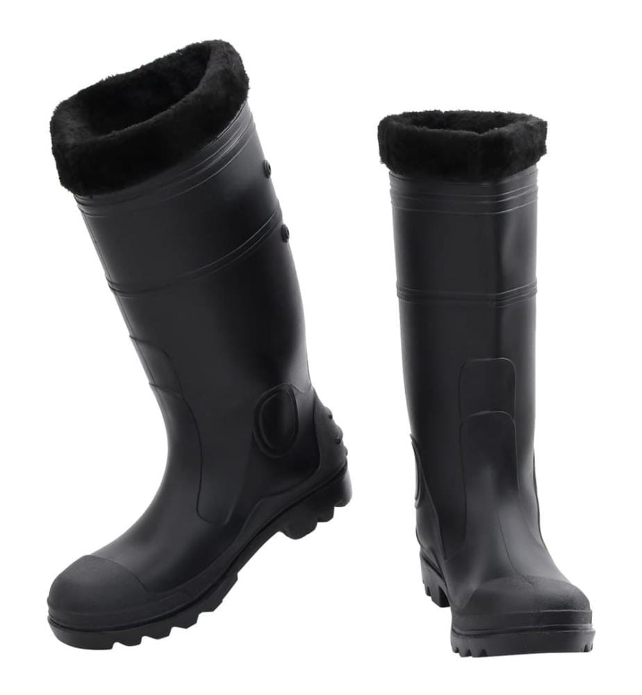 Gummistiefel mit Herausnehmbarem Innenfutter Schwarz Gr. 43 PVC