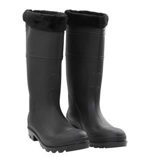 Gummistiefel mit Herausnehmbarem Innenfutter Schwarz Gr. 45 PVC