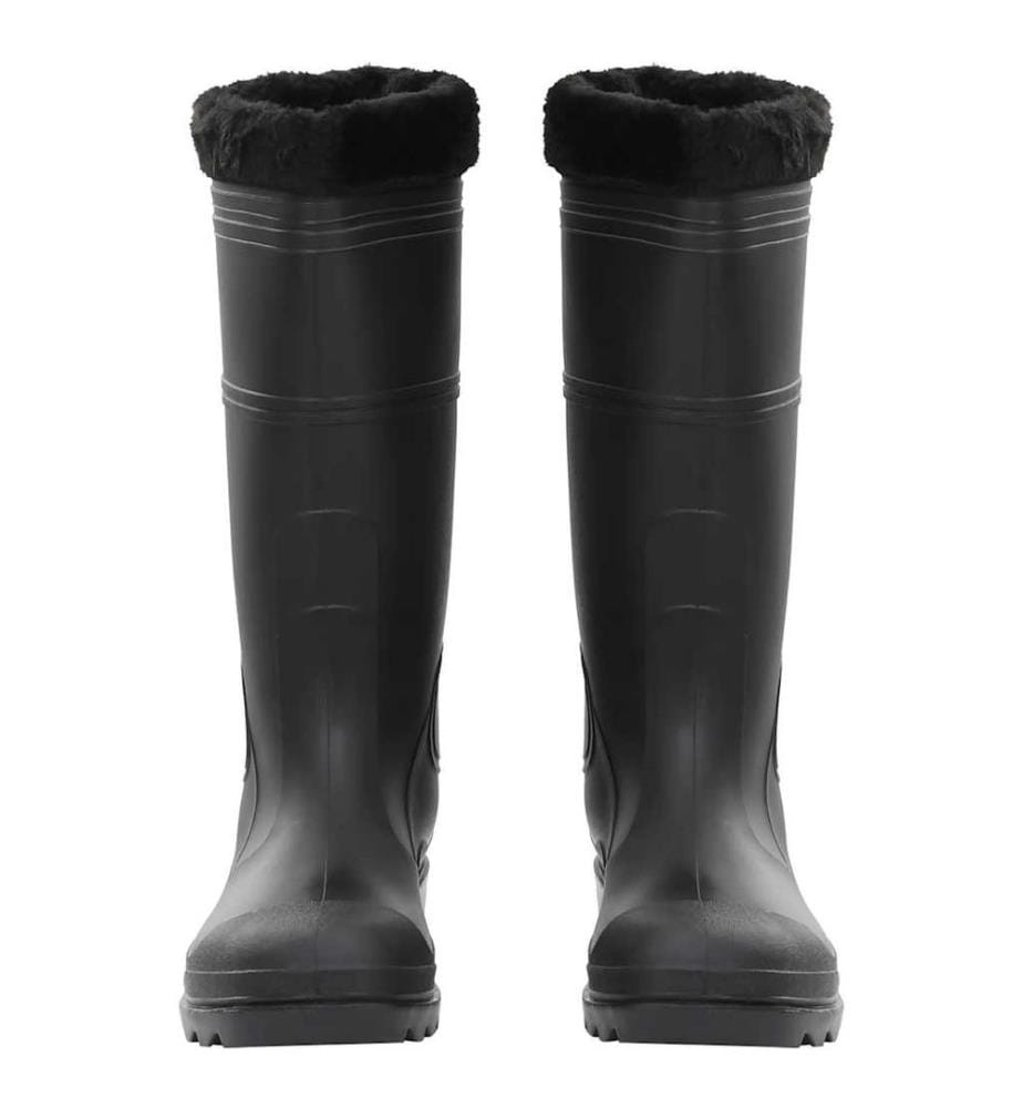 Gummistiefel mit Herausnehmbarem Innenfutter Schwarz Gr. 45 PVC