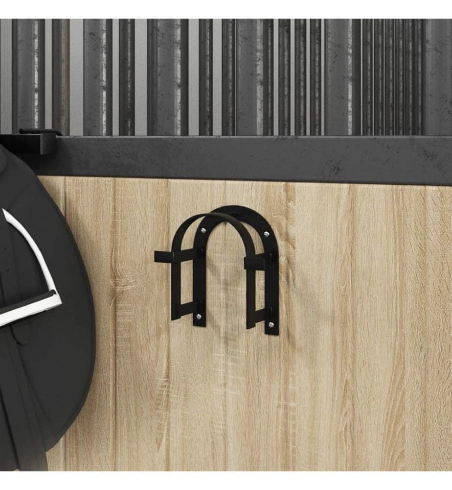 Porte-bride mural noir fer