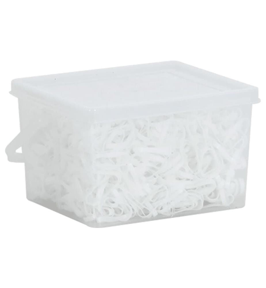 Bandes tressées pour chevaux 2500 pcs silicone blanc
