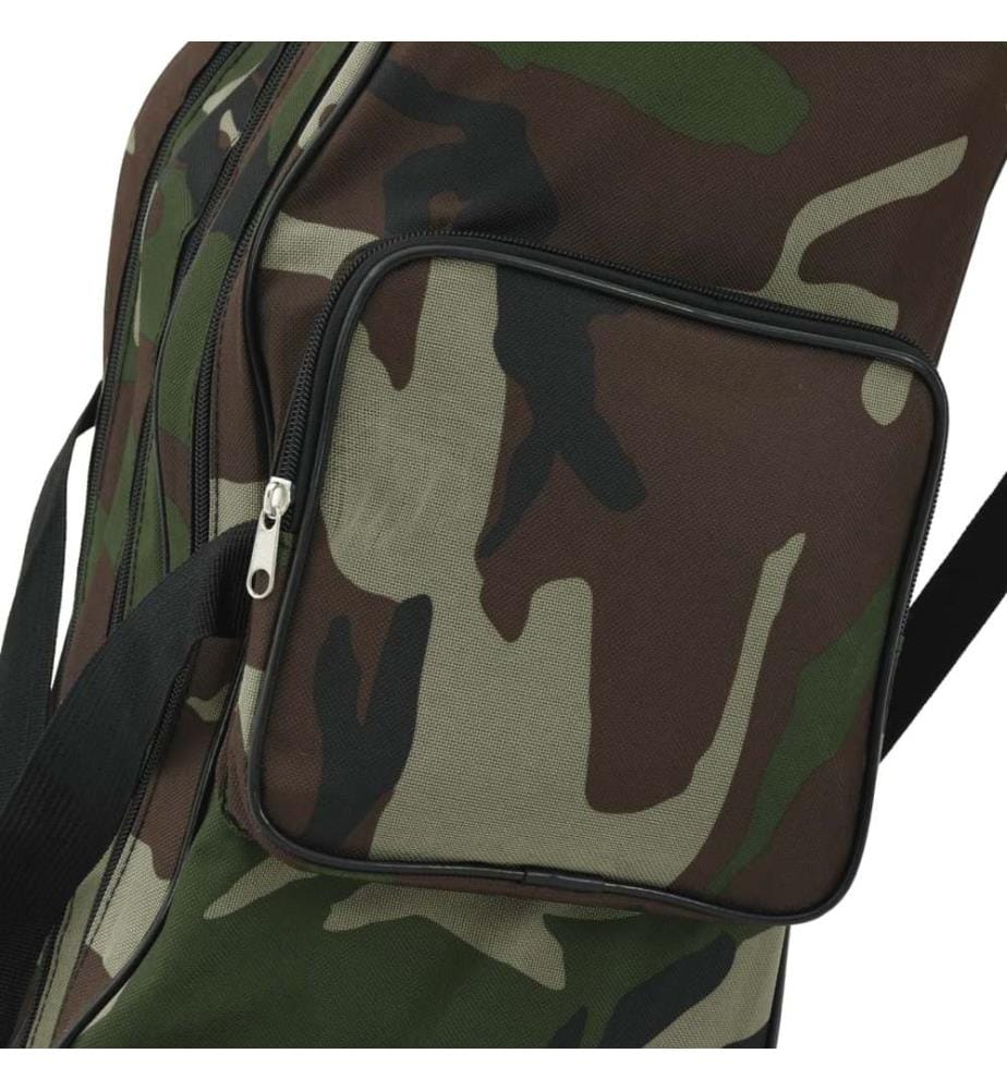 Sac de canne à pêche vert camouflage 150 cm tissu oxford