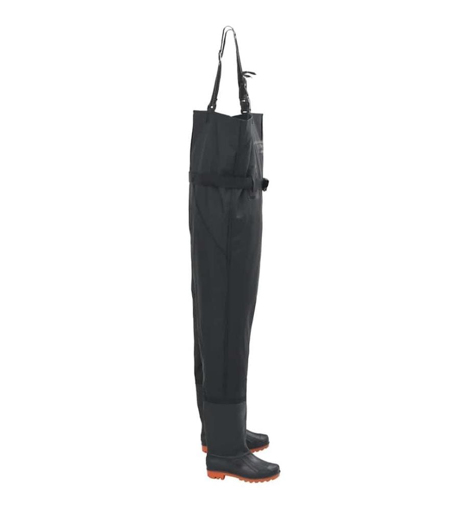 Wathose mit Stiefeln und Gürtel Schwarz Grösse 38