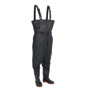 Wathose mit Stiefeln und Gürtel Schwarz Grösse 40