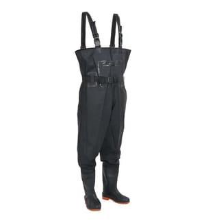 Wathose mit Stiefeln und Gürtel Schwarz Grösse 41