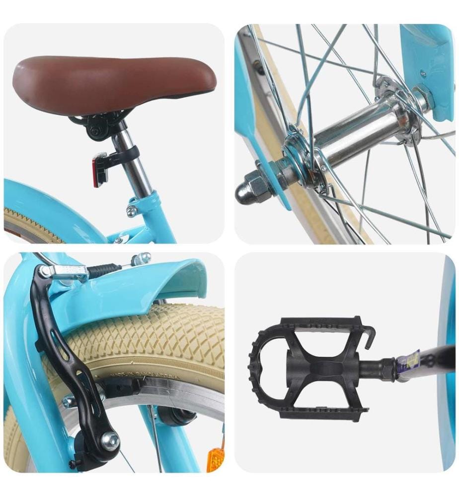 Kinderfahrrad 20 Zoll für 6-11 Jahre alt Himmelblau